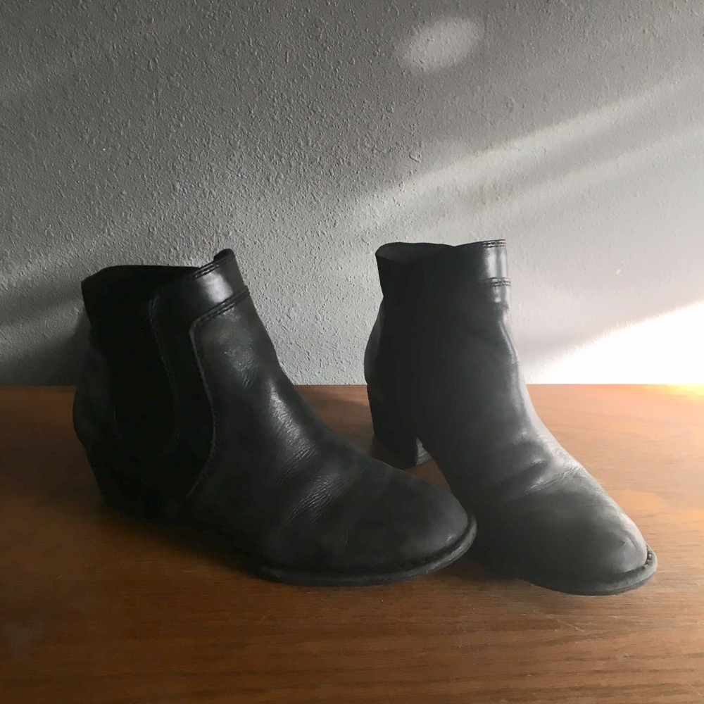 Leather booties